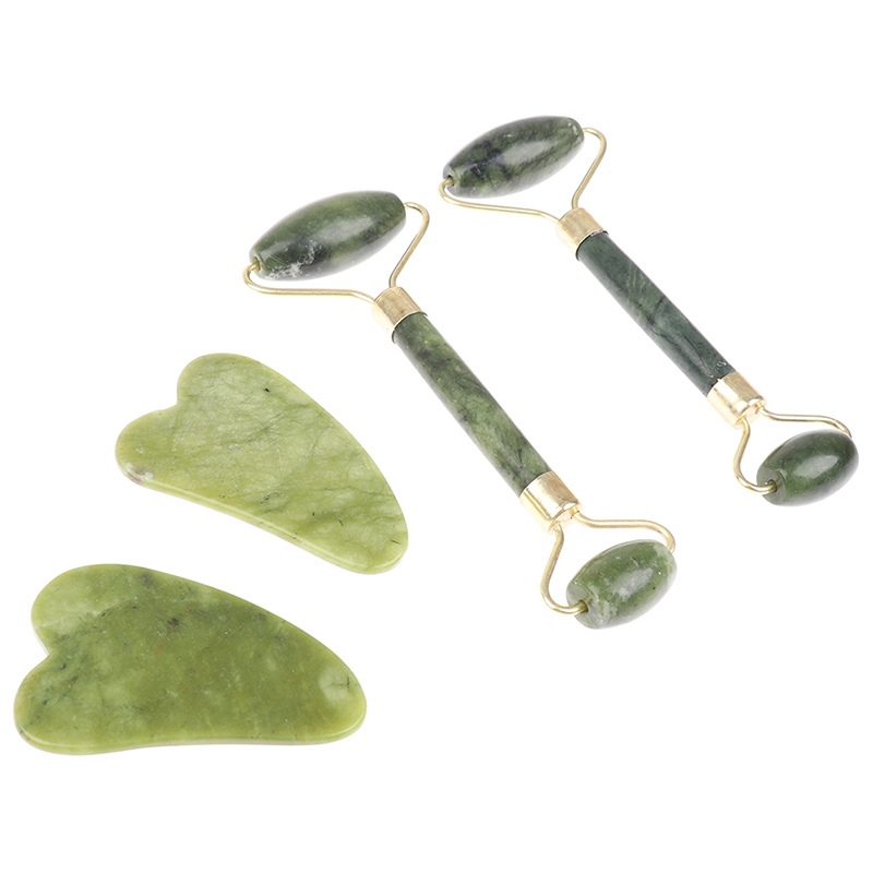 Jade Gua Sha Tool - Conjunto de massageador facial, 1 peça,