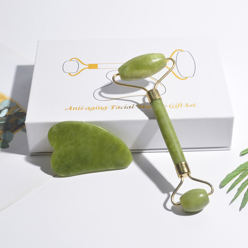 Jade Gua Sha Tool - Rolo de Jade Natural para o