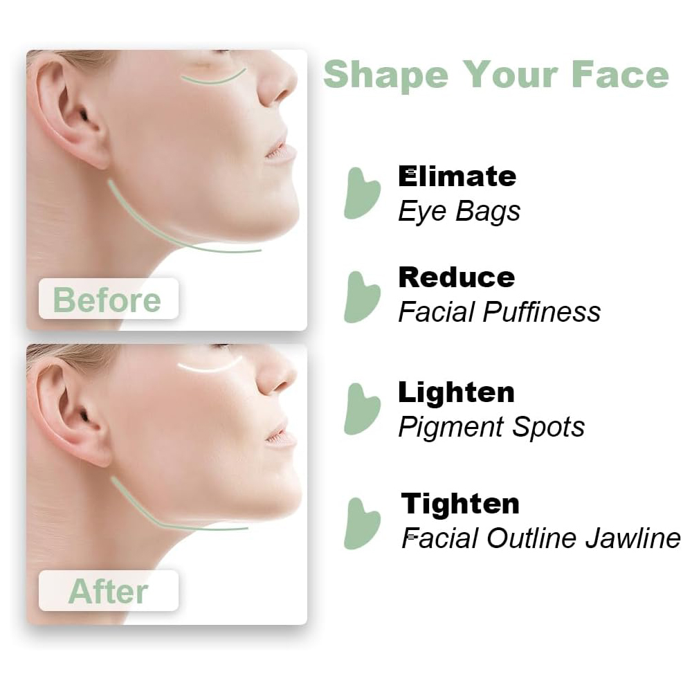 Natural Glass Jade Scraping Gu - Jade Gua Sha Tool avaliação e preço